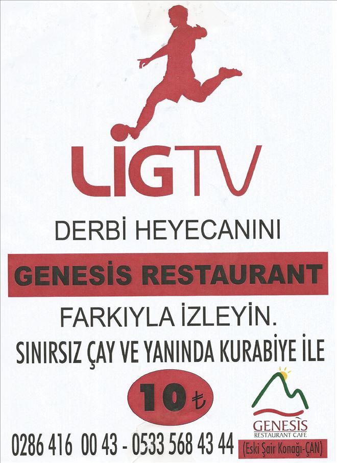 Derbi Genesıs Restaurant´da İzlenir