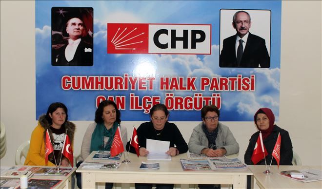 ÇAN CHP KADIN KOLLARI BAŞKANI´NDAN BASIN AÇIKLAMASI