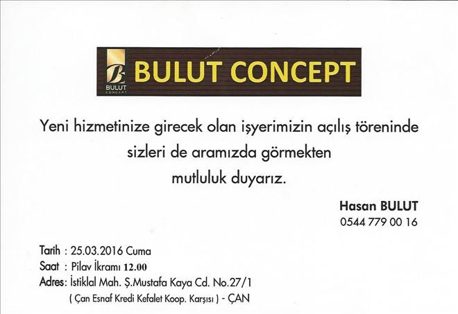 BULUT CONCEPT AÇILIYOR