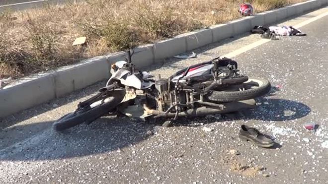 ÇAN-BİGA YOLUNDA MOTOSİKLET KAZASI: 1 ÖLÜ