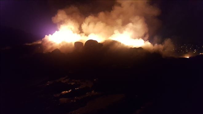 Çan´da Deve Güreşi Alanında Yangın Çıktı...