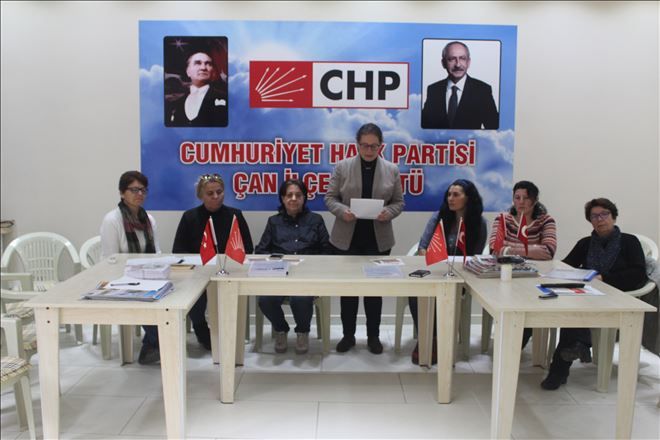 Çan CHP Kadın Kollarından 8 Mart Dünya Kadınlar Günü Basın Açıklaması