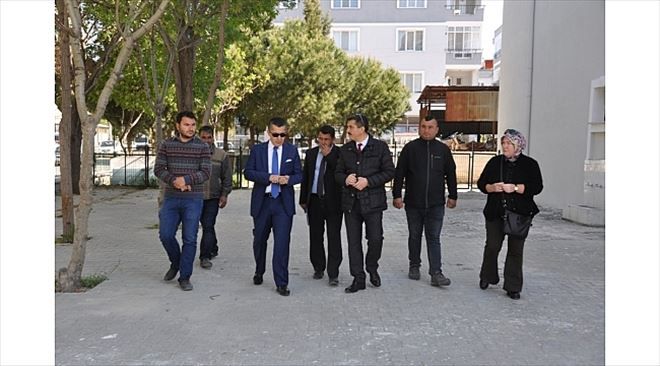 Aksoy, Okul İnşaatlarını İnceledi
