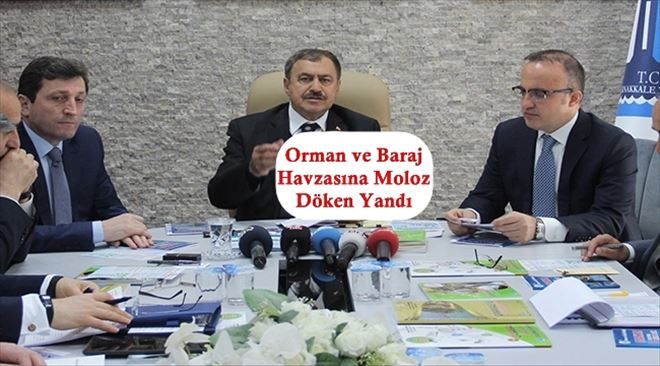 Orman ve Baraj Havzasına Moloz Döken Yandı