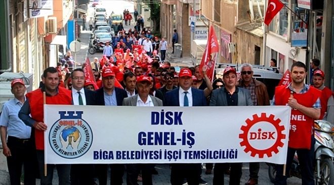 Biga´da 1 Mayıs, Cumhuriyet Meydanı´nda Kutlandı