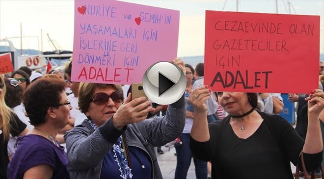 Çanakkale´de 'Adalet´ Yürüyüşüne Destek İçin Önce Durdular Sonra Yürüdüler...