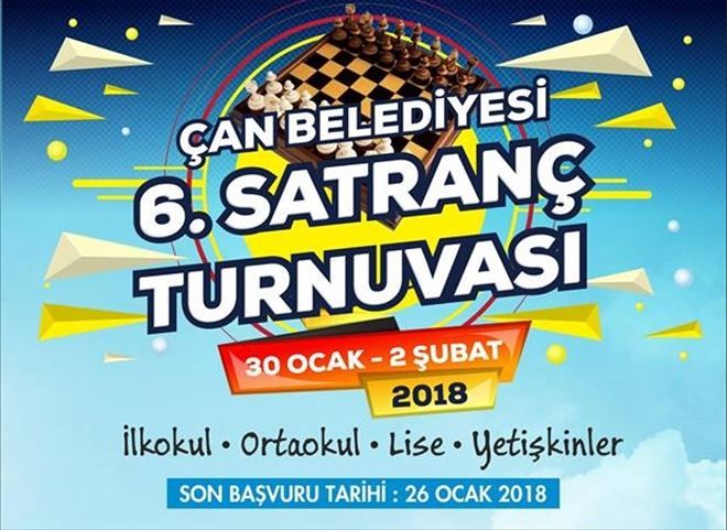 Çan Belediyesi 6. Satranç Turnuvaları Başvurularında Son Gün!