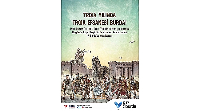 Esas 17 Burda AVM, 2018 Troia Yılı'nı 'Çizgilerle Troya Destanı Sergisi' ile Kutluyor