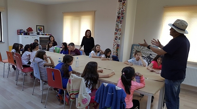 Çocuk Kültür Evi Ressam Vahid Navruzov'u Ağırladı