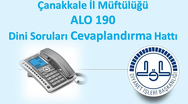 Alo 190 Dini Danışma Hattı Hizmete Açıldı