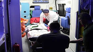 Bayramiç'te inşaattan düşen işçi yaralandı