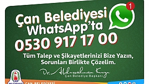 Çanlılar Whatsapp Hattından Talep Ediyor Belediye Anında Çözüm Sağlıyor