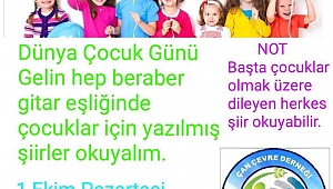 Dünya Çocuk Gününde Çan Çevre Derneği'nden Anlamlı Etkinlik