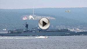 Romanya savaş gemisi Çanakkale Boğazı'ndan geçti