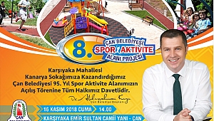 Çan Belediyesi 95.Yıl Spor Aktivite Alanı Yarın Açılıyor