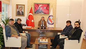 Çan'ın Yerel Basın Mensuplarından Çan Kaymakamı Mustafa Gürdal'a Ziyaret