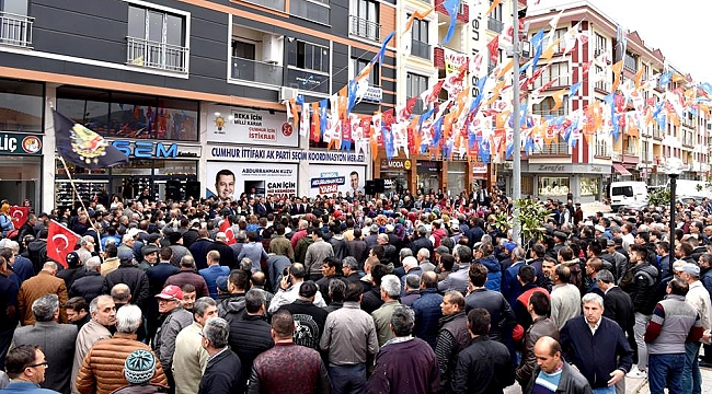 Çan'da Cumhur İttifakı Seçim Koordinasyon Merkezi Büyük Bir Coşkuyla Açıldı