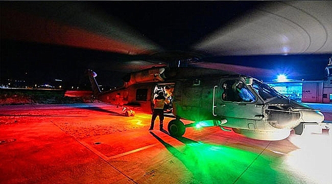 GÖKÇEADA'DA KÜÇÜK KIZ HELİKOPTERLE HASTANEYE ULAŞTIRILDI