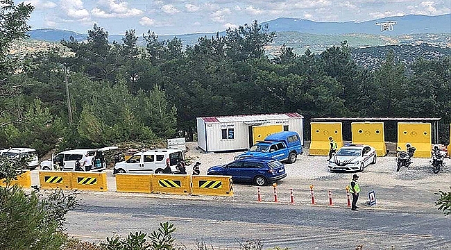 Çanakkale'de Drone İle Havadan Trafik Denetimi Yapıldı