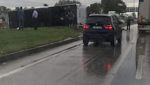 Biga'da Yolcu Otobüsü Devrildi: 1 Kişi Yaşamını Yitirdi!