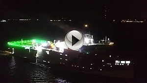 ORUÇ REİS ÇANAKKALE BOĞAZI'NDA BÖYLE GÖRÜNTÜLENDİ