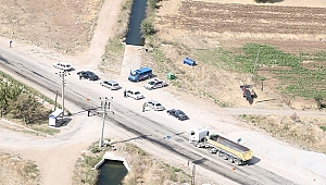 Çanakkale'de Helikopterle Havadan Trafik Denetimi