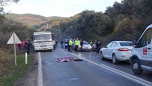 YOLUN KARŞISINA GEÇMEK İSTEDİ CANINDAN OLDU!