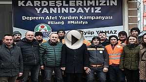 LAPSEKİ BELEDİYESİ YARDIM TIRI YOLA ÇIKTI