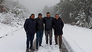 LAPSEKİ'DE BEKLENMEDİK KAR YAĞIŞI