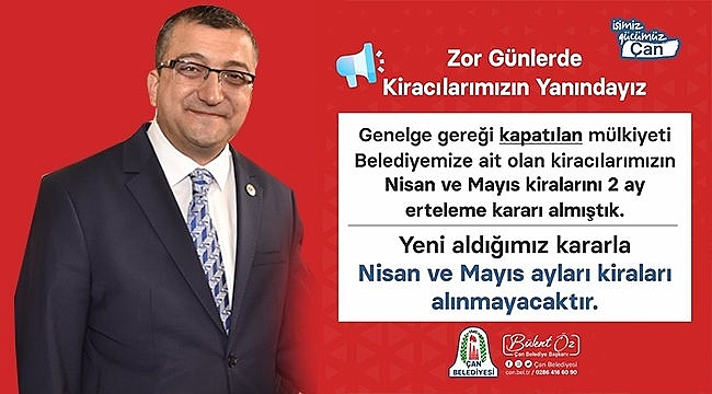 BAŞKAN ÖZ; "ZOR GÜNLERDE KİRACILARIMIZIN YANINDAYIZ"