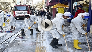 BİGA BELEDİYESİ'NDEN DEZENFEKTE SEFERBERLİĞİ