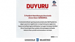 ARTIK SADECE CUMA PAZARI VAR!