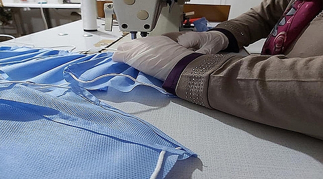 ÇAN BELEDİYESİ MASKE ÜRETİMİNE BAŞLADI!