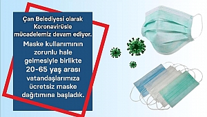 MASKELERİNİZ ÇAN BELEDİYESİNDEN