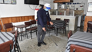 BİGA BELEDİYESİ, KIRAATHANELERİ DEZENFEKTE ETTİ