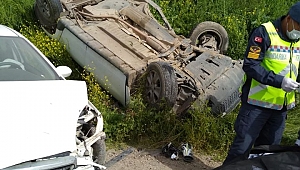 ÇAN'DA KAZA! 1 ÖLÜ, 2 YARALI