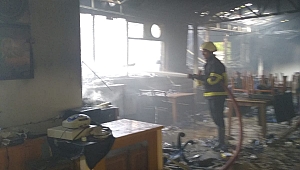 DEĞİRMENDERE RESTORAN'DA YANGIN ÇIKTI