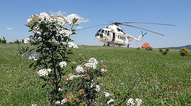 YANGIN SÖNDÜRME HELİKOPTERİ GÖREVE BAŞLADI