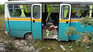 İŞÇİ MİNİBÜSÜ ŞARAMPOLE UÇTU..!