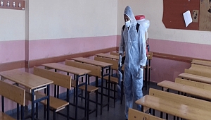 SINAV ÖNCESİNDE OKULLARDA KAPSAMLI TEMİZLİK VE DEZENFEKSİYON ÇALIŞMASI