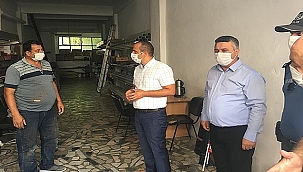 BAŞKAN BAYRAM KORONAVİRÜS TEDBİRLERİNİ YERİNDE DENETLEDİ