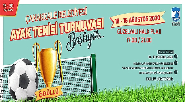 ÇANAKKALE BELEDİYESİ AYAK TENİSİ TURNUVASI BAŞLIYOR