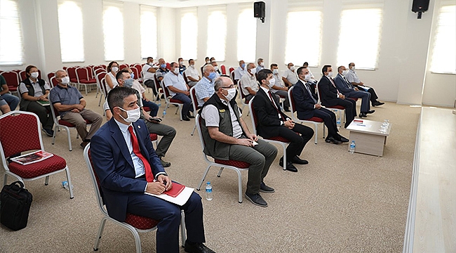 ECEABAT MUHTARLARI, TARIM ARAZİLERİ VE ORMAN YANGINLARI KONUSUNDA BİLGİLENDİRİLDİ