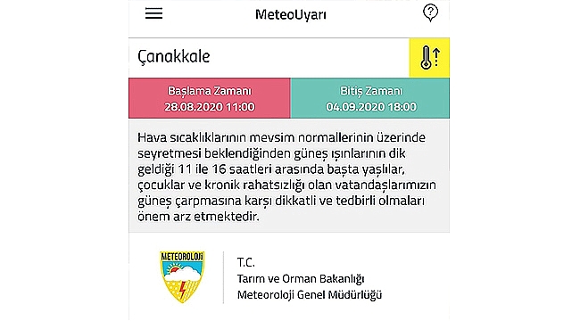 METEOROLOJİDEN SICAK HAVA UYARISI!