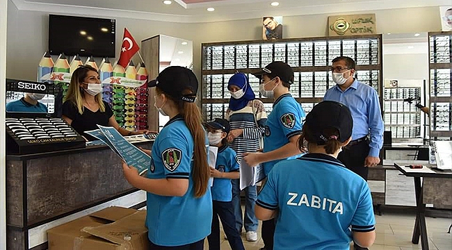 ÇAN BELEDİYE BAŞKANI BÜLENT ÖZ MİNİK ZABITALARLA İŞ YERLERİNİ DENETLEDİ