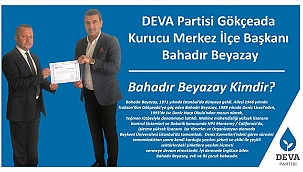 DEVA PARTİSİ GÖKÇEADA KURUCU İLÇE BAŞKANI BELLİ OLDU