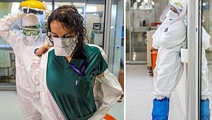 KORONA SAVAŞÇILARI, ASTRONOT GİBİ GİYİNDİKLERİ KORUYUCU KIYAFETLERDEN SIRILSIKLAM ÇIKIYORLAR