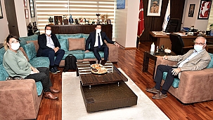 BAŞKAN GÖKHAN SUEZ YETKİLİLERİNİ AĞIRLADI