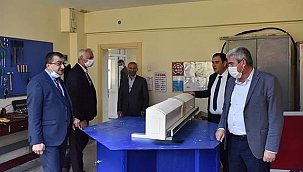 BAŞKAN ÖZ'DEN ÇAN MESLEKİ EĞİTİM MERKEZİNE ZİYARET