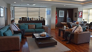 BAYRAMİÇ BELEDİYE BAŞKANI UYGUN'DAN BAŞKAN GÖKHAN'A ZİYARET